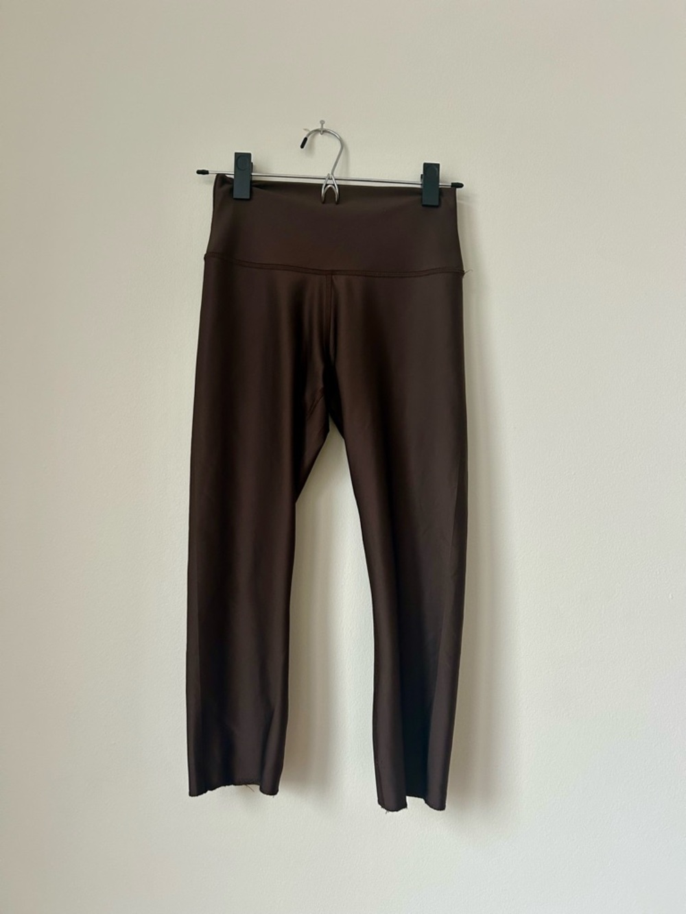 Alo Yoga Crop Leggings Airlift Workout Active Chocolate Dark Brown Women's Small